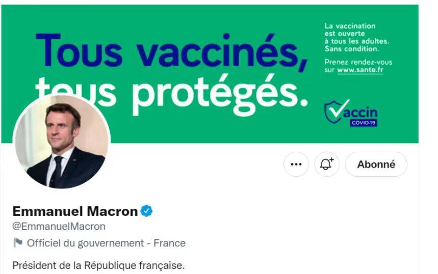 法国总统更换社交平台头像 时隔17个月“摘口罩”